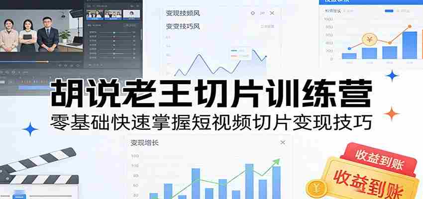胡说老王切片训练营，零基础快速掌握短视频切片变现技巧-任任的小木屋 - 热点知汇