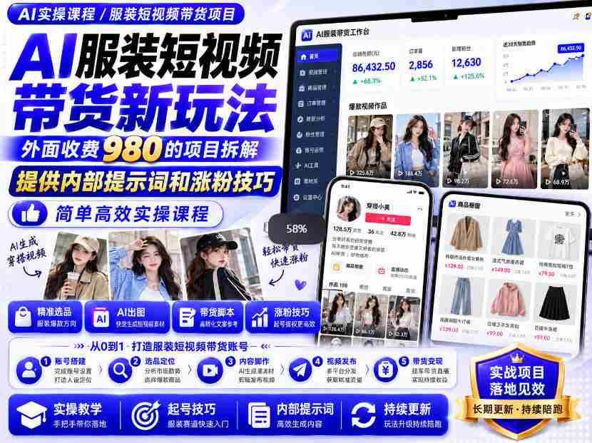揭秘：独家放送！仅需980元，轻松学会AI快手带货神器，高效制作爆款短视频，一分钟即可上手！-任任的小木屋 - 热点知汇