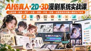 零水印】人工智能打造仿真人，2D与3D动画一网打尽，从小说灵感到运营接单，全链路AI漫剧制作流程深度教学-任任的小木屋 - 热点知汇