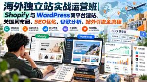 海外独立站实战运营班｜Shopify与WordPress双平台建站、关键词布局、SEO优化、谷歌分析、站外引流全流程-任任的小木屋 - 热点知汇