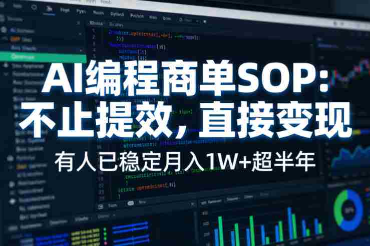 AI编程商单SOP，AI编程不能只给工作提效，还要直接变现，有人已经稳定月入1W+半年了-任任的小木屋 - 热点知汇