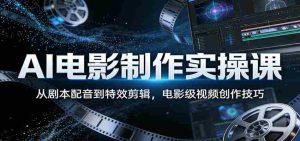 AI电影制作实操课：从剧本配音到特效剪辑，电影级视频创作技巧-任任的小木屋 - 热点知汇