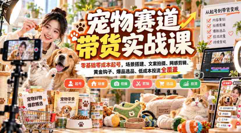 零成本开启宠物销售之旅：实战课程揭秘，从场景布局到爆款打造全攻略-任任的小木屋 - 热点知汇