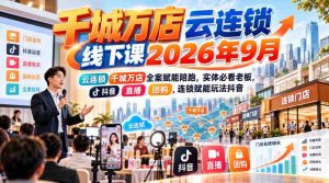 2026年9月千城万店云连锁盛大启航，线上线下课程赋能全面升级，实体老板必学！抖音直播、团购，揭秘云连锁运营精髓-任任的小木屋 - 热点知汇