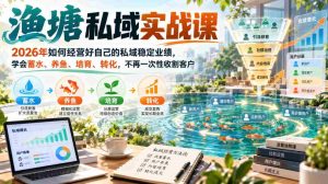 2026年渔塘私域经营秘籍：构建稳定业绩，掌握蓄水养鱼之道，告别客户一次性消费-任任的小木屋 - 热点知汇