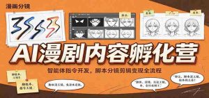 智能指令打造与脚本制作，AI漫剧孵化班带你掌握剪辑与盈利之道-任任的小木屋 - 热点知汇