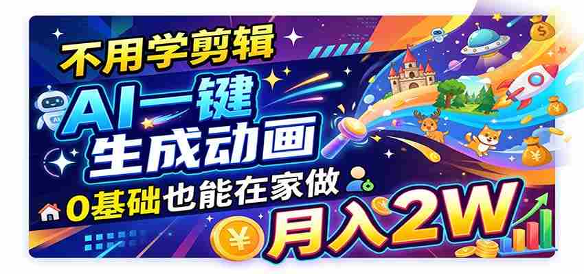 人工智能动画风头正劲！单笔收益高达500至800元，全流程自动派单，新手轻松月入两万加-任任的小木屋 - 热点知汇
