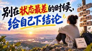 某公众号付费文章:别在状态最差的时候,给自己下结论-任任的小木屋 - 热点知汇