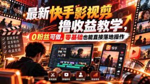 最新快手影视混剪撸收益教学，0粉丝可做，零基础也能直接落地操作-任任的小木屋 - 热点知汇