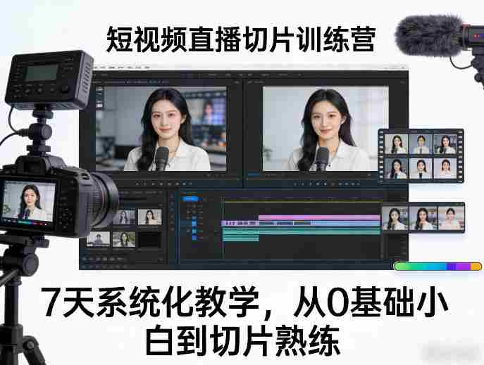 短视频直播切片训练营，7天系统化教学，从0基础小白到切片熟练-任任的小木屋 - 热点知汇