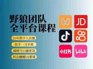 野狼团队2026新版全平台短视频带货教学,打开流量突破口,开始Ai带货(更新26年3月)-任任的小木屋 - 热点知汇