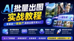 揭秘AI绘图实操攻略:素材重生激增,静态图变身动态盛宴,零基础轻松批量产出-任任的小木屋 - 热点知汇
