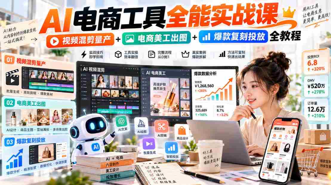 揭秘AI电商神器,一站式视频剪辑、美图制作与爆款打造全攻略-任任的小木屋 - 热点知汇