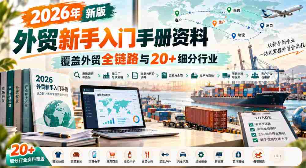 2026全新外贸初学者指南，囊括外贸全流程及逾20个专业领域知识-任任的小木屋 - 热点知汇