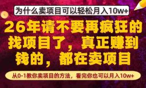 为什么真正賺到钱的都在卖项目,从0-1教你卖项目的方法,看完你也可以月入10w+【揭秘】-任任的小木屋 - 热点知汇
