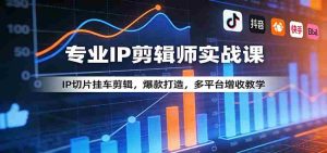 专业IP剪辑师实战课：IP切片挂车剪辑，爆款打造，多平台增收教学-任任的小木屋 - 热点知汇