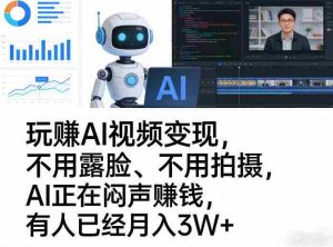 玩賺AI视频变现,不用露脸、不用拍摄,AI正在闷声賺钱,有人已经月入3W+-任任的小木屋 - 热点知汇