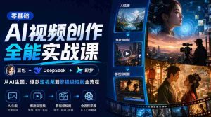 零基础AI视频创作全能实战课｜豆包+DeepSeek+即梦，从AI生图、爆款短视频到影视级短剧全流程-任任的小木屋 - 热点知汇