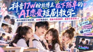 陈卓AI恋爱短剧教程走红抖音，17万粉丝博主揭秘高效融图分镜技巧，30秒速成大片，轻松变现无需高抽卡-任任的小木屋 - 热点知汇