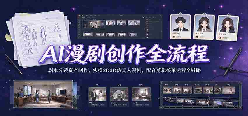 揭秘AI助力下的漫剧制作全过程：从剧本到分镜，再到2D3D仿真人制作，配音剪辑，接单运营，一网打尽全产业链实操技巧-任任的小木屋 - 热点知汇
