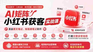 AI矩阵运营攻略：小红书全攻略，图文短视频齐发力，构建高效获客体系，打造AI助力引流矩阵-任任的小木屋 - 热点知汇