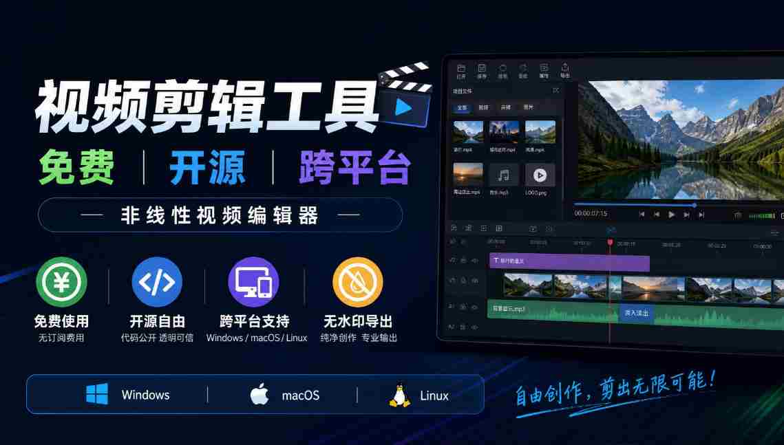 全面开源视频剪辑利器：兼容多系统，零费用使用，支持非线式编辑，适用于Windows、macOS、Linux平台，剪辑无忧水印订阅！-任任的小木屋 - 热点知汇