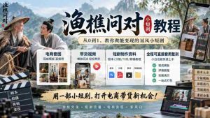 渔樵互动揭秘短视频制作攻略:涵盖电商素材、直播带货,现学现用轻松复制-任任的小木屋 - 热点知汇