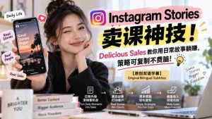 揭秘Instagram Stories课程销售秘诀!Delicious Sales传授轻松日入策略,复制即用,无需费心!【独家双语讲解-任任的小木屋 - 热点知汇