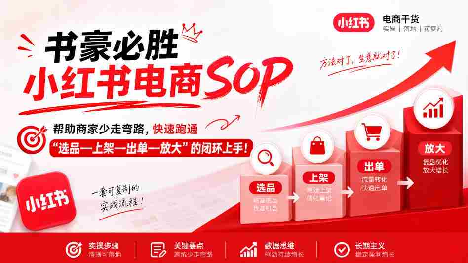 书豪揭秘小红书电商攻略：助商家高效闭环，轻松实现选品、上架、成交、扩量（9月更新）-任任的小木屋 - 热点知汇