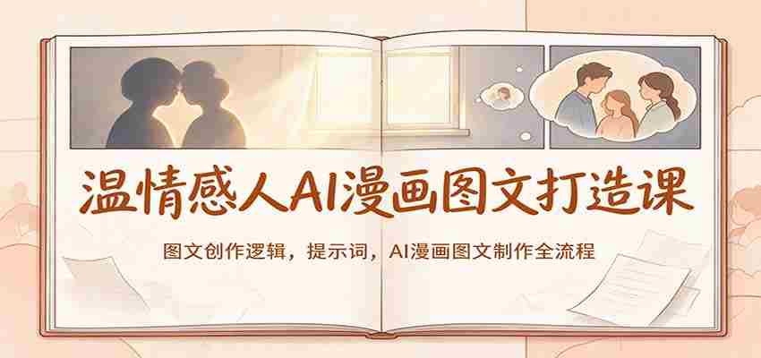 温情感人AI漫画图文打造课:图文创作逻辑,提示词,AI漫画图文制作全流程-任任的小木屋 - 热点知汇