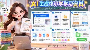 别再盲目选购教辅:紧跟国家中小学智慧平台,AI智能制作图文并茂的辅导资料与试卷-任任的小木屋 - 热点知汇