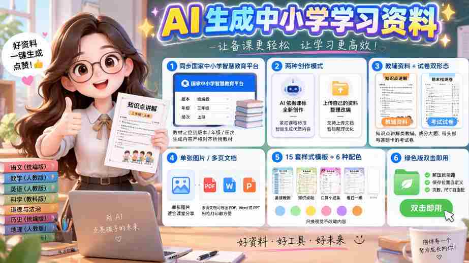别再盲目选购教辅：紧跟国家中小学智慧平台，AI智能制作图文并茂的辅导资料与试卷-任任的小木屋 - 热点知汇
