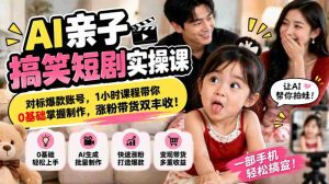 解锁AI亲子喜剧创作秘诀，紧跟热门账号潮流，仅需一小时，从零起步学会短视频制作，粉丝增长与带货双赢攻略！-任任的小木屋 - 热点知汇