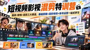 影视混剪达人速成班：笑料百出/剧情跌宕/混剪高手争霸，从基础剪辑到高级特效，再到账号运营，全方位一站式掌握-任任的小木屋 - 热点知汇