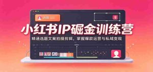 小红书IP掘金训练营:精通选题文案拍摄剪辑,掌握爆款运营与私域变现-任任的小木屋 - 热点知汇
