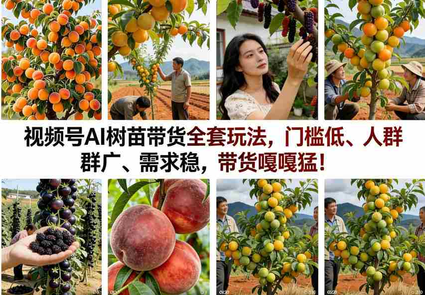 视频号AI树苗带货全套玩法，门槛低、人群广、需求稳，带货嘎嘎猛！-任任的小木屋 - 热点知汇