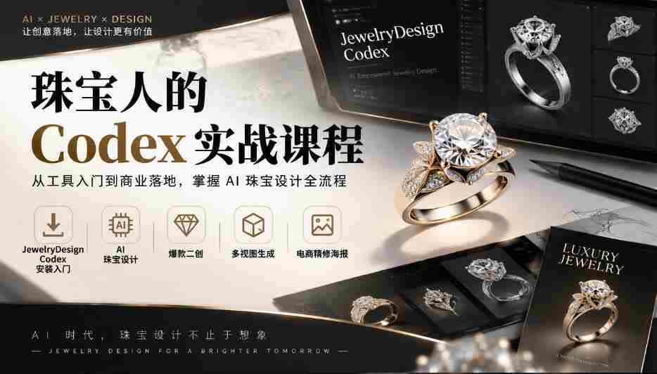 珠宝设计师的实战秘籍:从Codex安装到AI设计,爆款创意与多视角海报制作全攻略-任任的小木屋 - 热点知汇