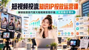 短视频流量运营秘籍：掌握投放策略，提升变现效能，助力持续增收-任任的小木屋 - 热点知汇