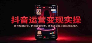 揭秘抖音运营实战攻略:新手账号策略布局,直播带货技巧,多元化盈利路径与规避风险策略-任任的小木屋 - 热点知汇