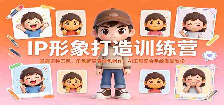 全方位IP形象塑造班：解锁多样绘画风格，打造角色表情包，AI辅助与手绘实践一网打尽-任任的小木屋 - 热点知汇