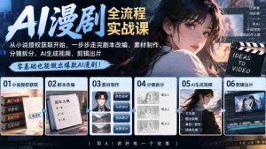 AI漫剧全流程实战课｜从小说授权获取开始，一步步走完剧本改编、素材制作、分镜拆分、AI生成视频、剪辑出片全流程-任任的小木屋 - 热点知汇