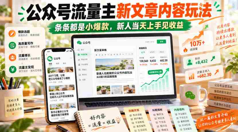 探索公众号流量主新攻略：轻松创作，篇篇爆款，新手速成，即刻盈利-任任的小木屋 - 热点知汇