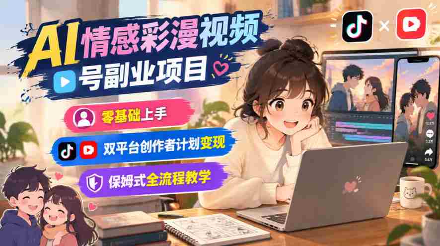 轻松开启AI情感彩漫副业，新手也能轻松掌握！双平台创作者盈利攻略，一站式保姆级教程助力变现-任任的小木屋 - 热点知汇