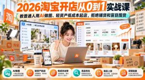 2026年淘宝创业攻略:零基础AI绘图技巧,轻松资产起步,告别铺货囤货误区-任任的小木屋 - 热点知汇