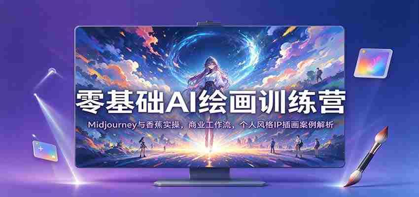 零基础AI绘画训练营：Midjourney与香蕉实操，商业工作流，个人风格IP插画案例解析-任任的小木屋 - 热点知汇