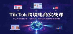 TikTok跨境电商实战课:小店入驻后台讲解,选品定价,新手破局数据分析回款教程-任任的小木屋 - 热点知汇