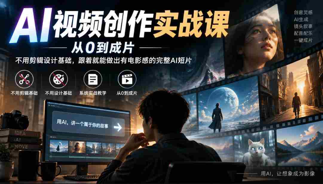 零基础也能轻松上手！AI视频制作全攻略，零剪辑设计，轻松打造电影级AI短片-任任的小木屋 - 热点知汇