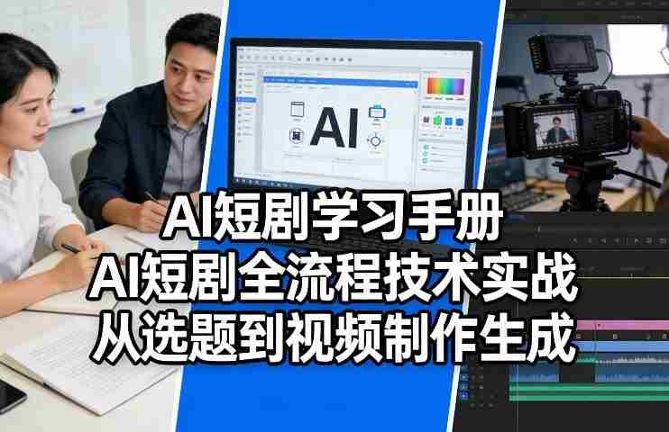 AI短剧学习手册，AI短剧全流程技术实战，从选题到视频制作生成-任任的小木屋 - 热点知汇