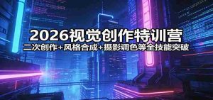 2026视觉创作特训营：二次创作+风格合成+摄影调色等全技能突破-任任的小木屋 - 热点知汇