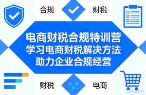 电商财税合规特训营,学习电商财税解决方法,助力企业合规经营-任任的小木屋 - 热点知汇